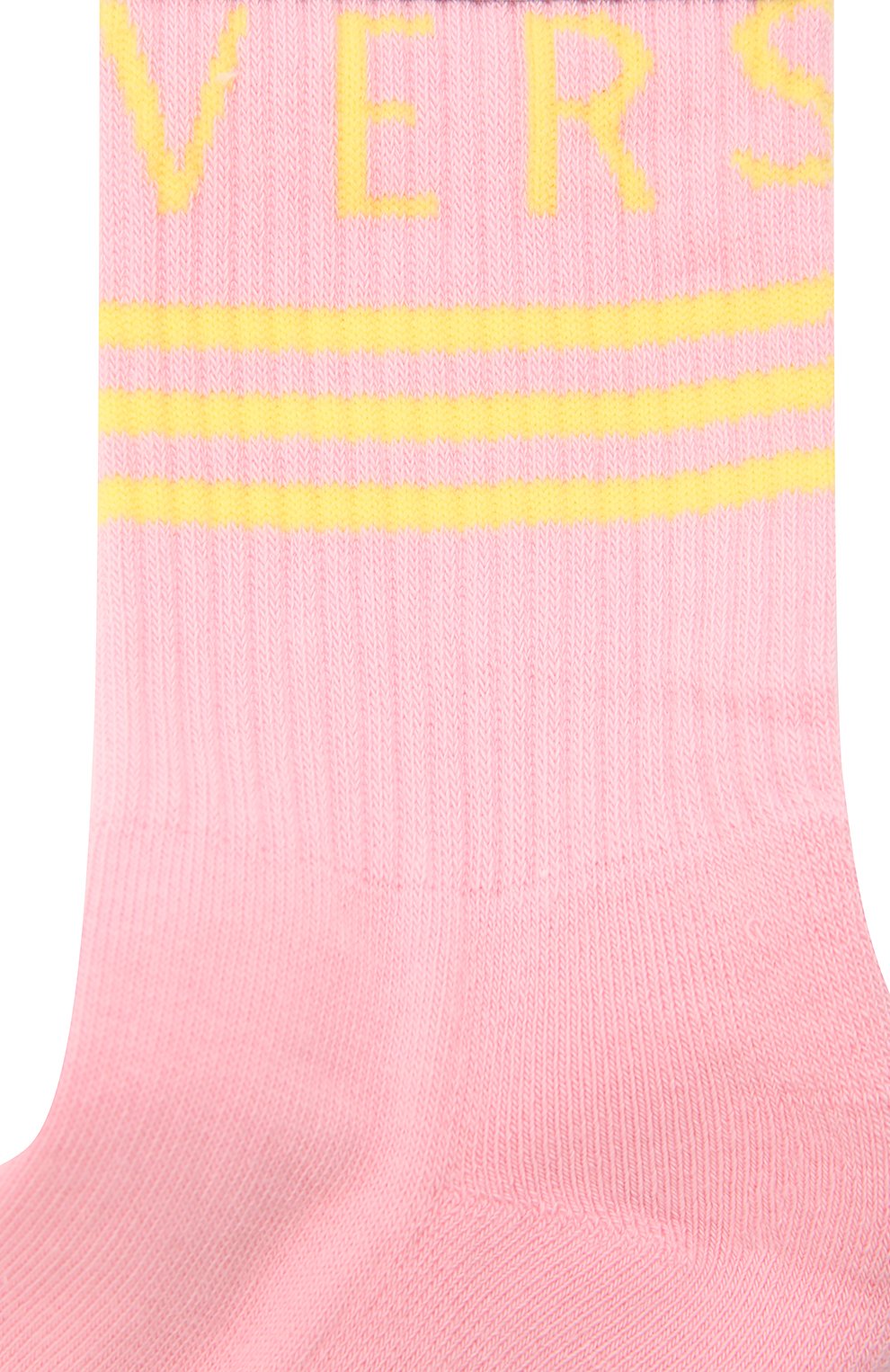 Мужские хлопковые носки VERSACE розового цвета, арт. ICZ0003/IK0203 | Фото 2 (Кросс-КТ: бельё; Материал внешний: Хлопок)