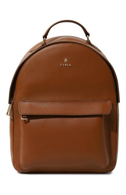 Женский рюкзак favola small FURLA коричневого цвета, арт. WB00897/BX0176 | Фото 1 (Материал: Натуральная кожа; Размер: mini; Стили: Кэжуэл)
