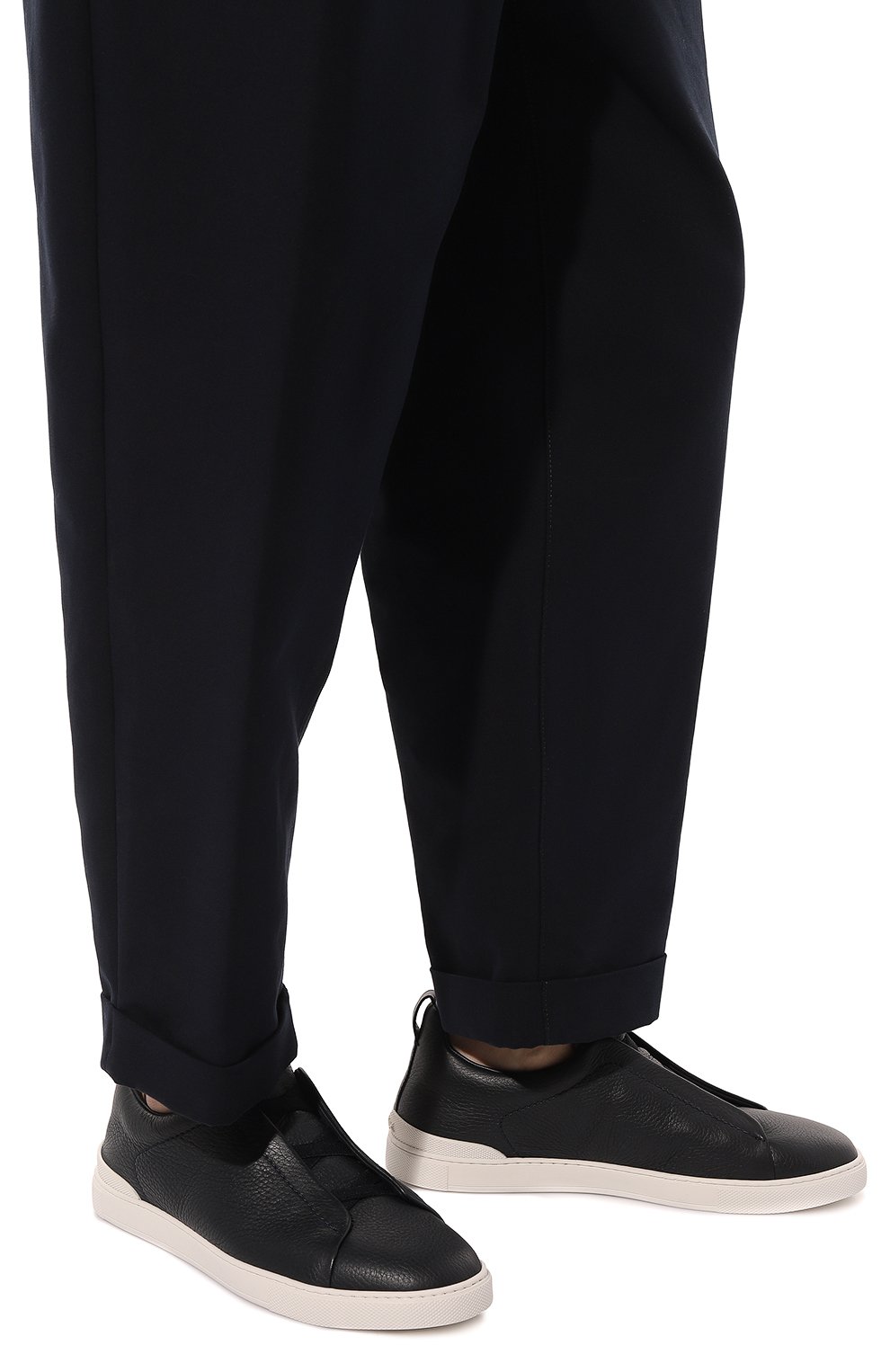 Кожаные кеды Triple Stitch Zegna  S4667Z-LHCVO Фото 3