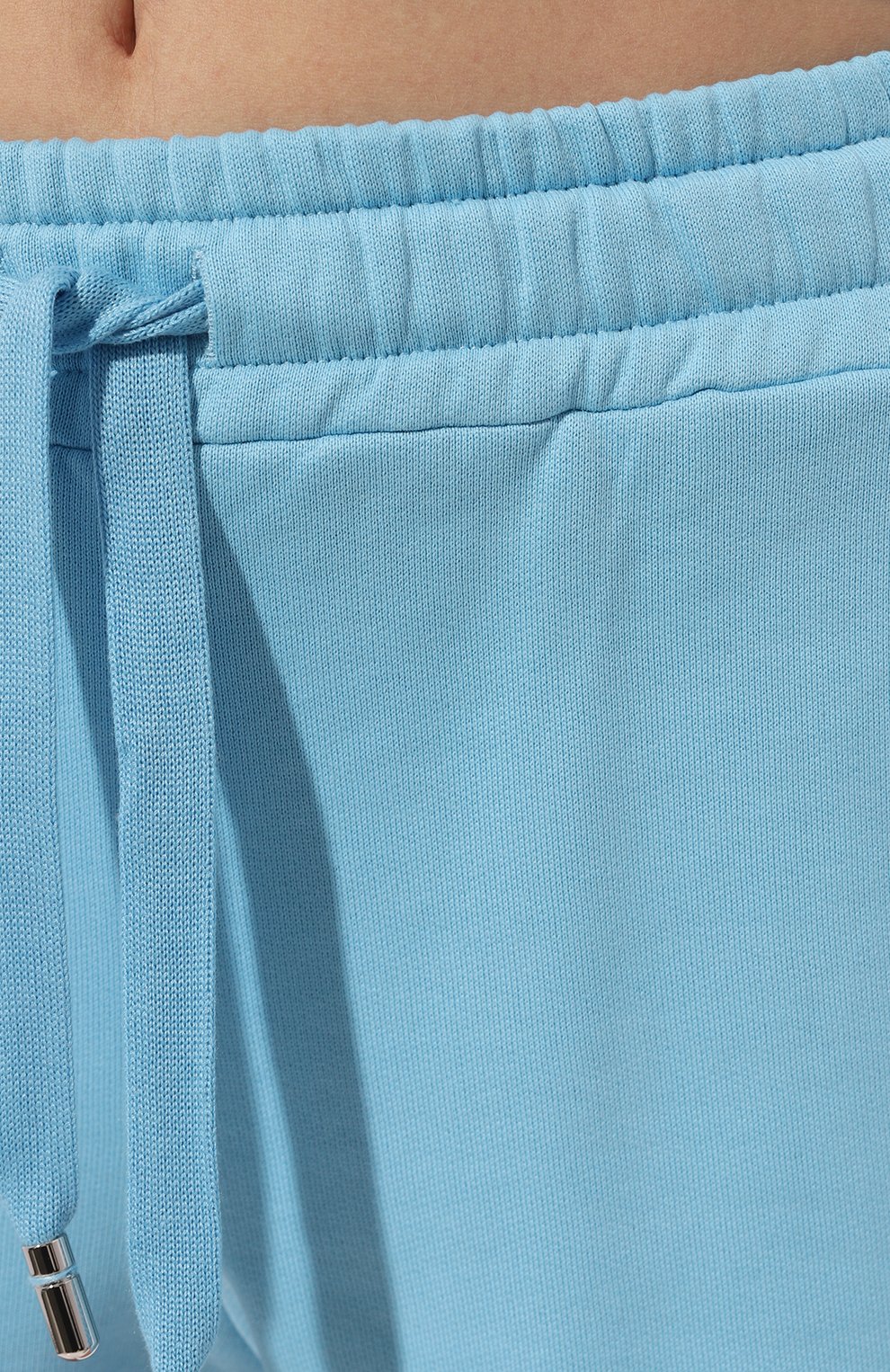 Женские хлопковые шорты DOLCE & GABBANA голубого цвета, арт. FTC2LT/FU7DU | Фото 5 (Женское Кросс-КТ: Шорты-одежда; Длина Ж (юбки, платья, шорты): Мини; Материал сплава: Проставлено; Материал внешний: Хлопок; Стили: Спорт-шик; Драгоценные камни: Проставлено)