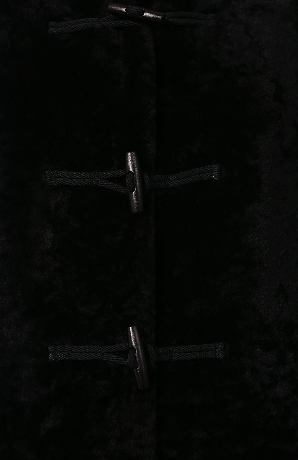 Женская дубленка SAINT LAURENT черного цвета, арт. 581116/Y7SJ2 | Фото 5 (Женское Кросс-КТ: Мех, Замша и кожа; Рукава: Длинные; Материал внешний: Натуральный мех; Длина (верхняя одежда): До середины бедра; Материал подклада: Купро; Статус проверки: Проверена категория)
