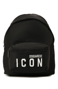 Мужской текстильный рюкзак icon DSQUARED2 черного цвета, арт. BPM0052 11703199 | Фото 1 (Ремень/цепочка: На ремешке; Материал: Текстиль; Стили: Кэжуэл; Размер: large)