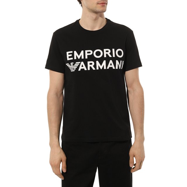 Хлопковая футболка Emporio Armani  211831/3R479 Фото 3