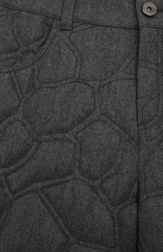 Детские шерстяные джоггеры BRUNELLO CUCINELLI темно-серого цвета, арт. BT226P071C | Фото 3 (Материал внешний: Шерсть; Девочки Кросс-КТ: Джоггеры-одежда; Материал подклада: Хлопок)