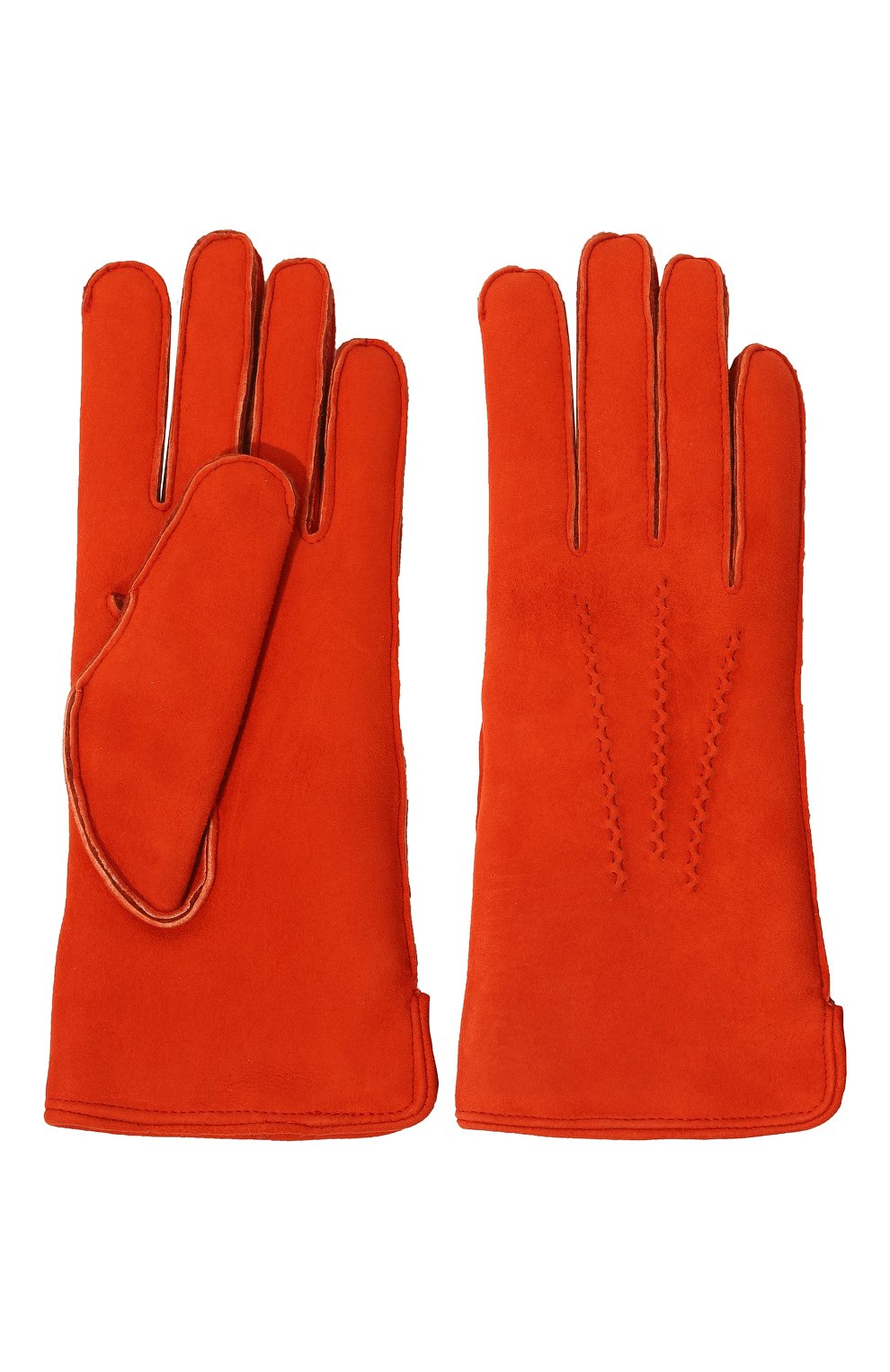 Мужские замшевые перчатки TR HANDSCHUHE оранжевого цвета, арт. J2316800 | Фото 2 (Материал: Натуральная кожа; Материал сплава: Проставлено; Нос: Не проставлено; Мужское Кросс-КТ: Кожа и замша)