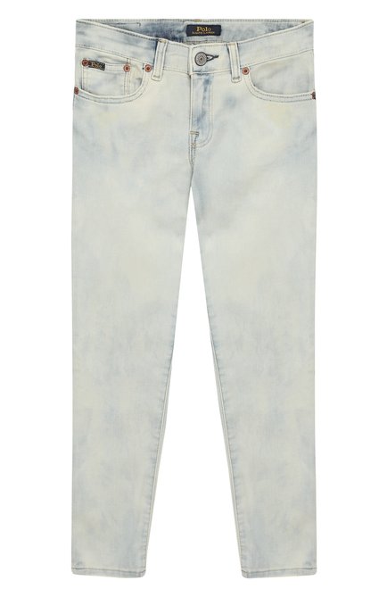 Детские джинсы с потертостями POLO RALPH LAUREN голубого цвета по цене 11400 руб., арт. 313735324 | Фото 1
