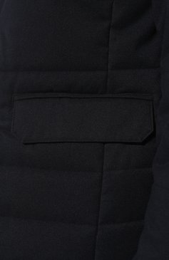 Мужская утепленная куртка CANALI темно-синего цвета, арт. 030443/SG02732 | Фото 5 (Кросс-КТ: Куртка; Рукава: Длинные; Материал внешний: Синтетический материал; Мужское Кросс-КТ: утепленные куртки; Материал сплава: Проставлено; Материал подклада: Синтетический материал; Драгоценные камни: Проставлено; Длина (верхняя одежда): Короткие; Стили: Кэжуэл)