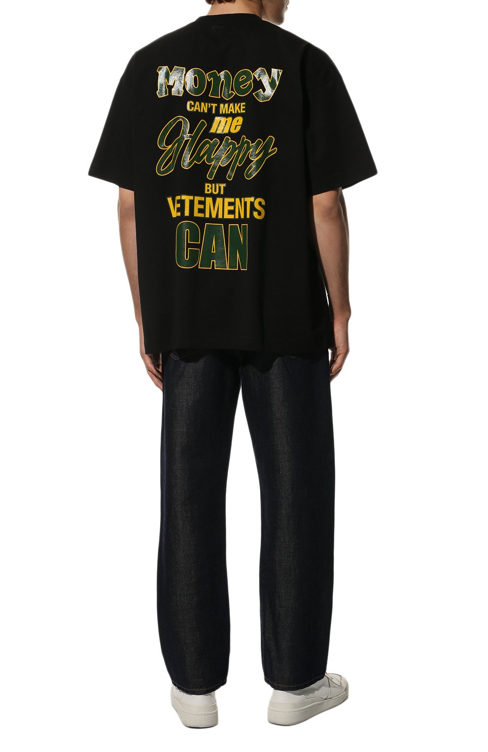 Мужского хлопковая футболка VETEMENTS черного цвета, арт. UA53TR290B 1610/M | Фото 2 (Рукава: Короткие; Стили: Гранж; Принт: С принтом)