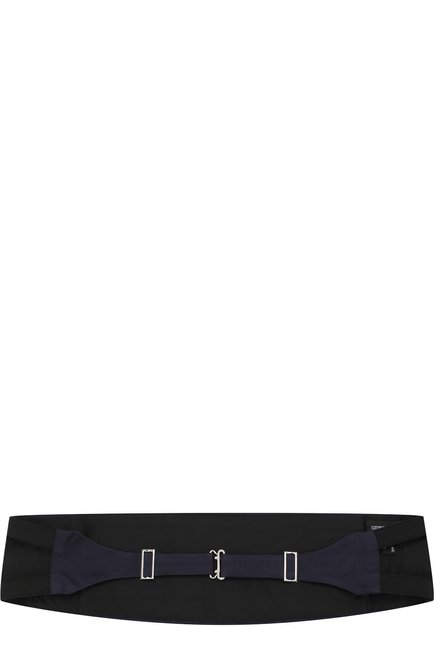 Мужской шелковый камербанд GIORGIO ARMANI синего цвета, арт. 360033/8P998 | Фото 2 (Принт: Без принта; Материал: Текстиль, Шелк; Статус проверки: Проверена категория)