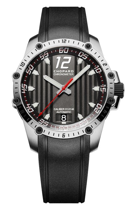 Мужские часы superfast automatic CHOPARD бесцветного цвета, арт. 168536-3001 | Фото 1 (Материал корпуса: Сталь; Цвет циферблата: Чёрный; Механизм: Автомат)
