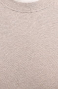 Мужская хлопковая футболка BRUNELLO CUCINELLI бежевого цвета, арт. M0T617427 | Фото 5 (Принт: Без принта; Рукава: Короткие; Длина (для топов): Стандартные; Материал внешний: Хлопок; Размерность: Маломерит; Стили: Кэжуэл)