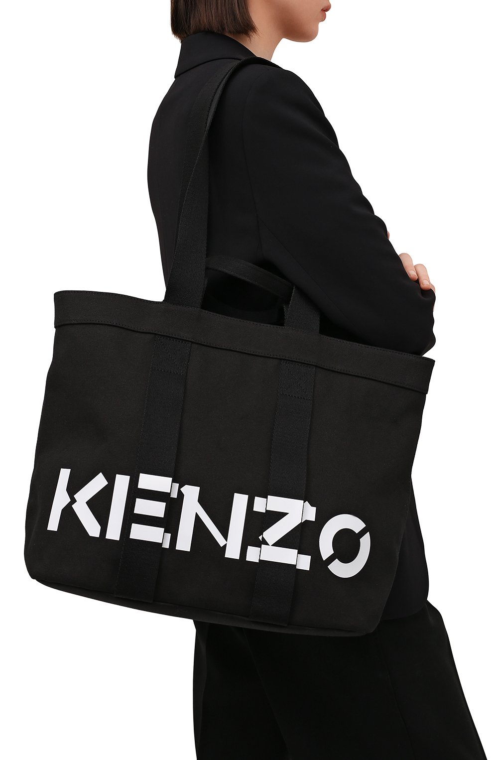 Женский сумка-шопер kenzokaba large KENZO черного цвета, арт. FC52SA911F01 | Фото 6 (Сумки-технические: Сумки-шопперы; Региональные ограничения белый список (Axapta Mercury): RU; Материал: Текстиль; Размер: large)