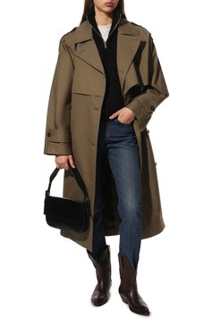 Женские кожаные казаки wish star low GOLDEN GOOSE DELUXE BRAND темно-коричневого цвета, арт. GWF00136.F002907 | Фото 2 (Женское Кросс-КТ: Казаки-ботинки, Казаки-сапоги; Высота голенища: Средние; Каблук высота: Низкий; Материал внутренний: Натуральная кожа; Каблук тип: Устойчивый; Материал утеплителя: Без утеплителя; Подошва: Плоская; Длина стельки: 23,2, 23,8, 24,5, 25,2, 25,8, 26,5)
