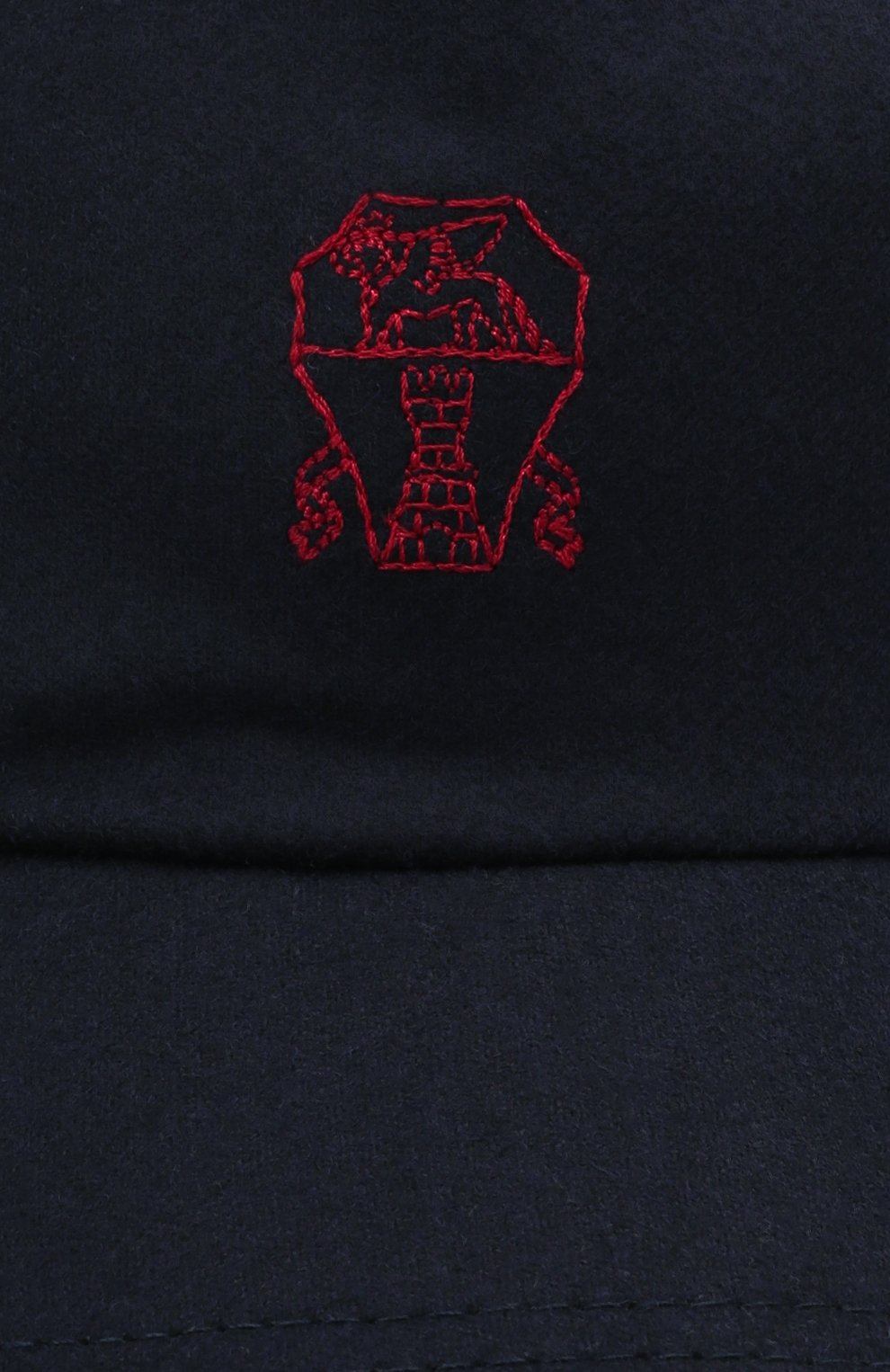 Мужской шерстяная бейсболка BRUNELLO CUCINELLI темно-синего цвета, арт. M038P9985 | Фото 3 (Материал: Текстиль, Шерсть)