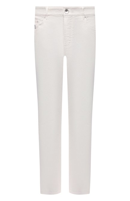 Мужские джинсы BRUNELLO CUCINELLI белого цвета по цене 73950 руб., арт. M277PB2210 | Фото 1