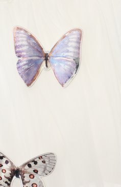 Детская юбка с аппликацией CHARABIA белого цвета, арт. R029A/5Y-8Y | Фото 3 (Случай: Вечерний, Повседневный; Материал внешний: Синтетический материал, Хлопок; Статус проверки: Проверена категория)