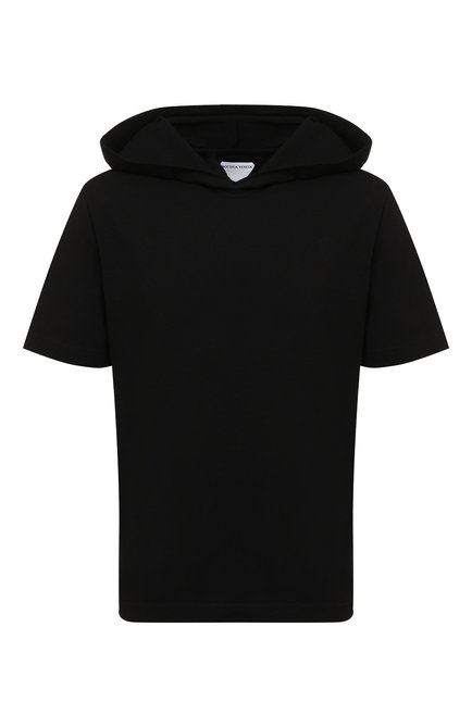 Мужская хлопковая футболка BOTTEGA VENETA черного цвета по цене 46250 руб., арт. 646935/V0IR0 | Фото 1