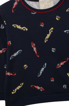 Женская хлопковая пижама STORY LORIS темно-синего цвета, арт. 56016/18M-48M | Фото 6 (Рукава: Длинные; Материал сплава: Проставлено; Материал внешний: Хлопок; Драгоценные камни: Проставлено)