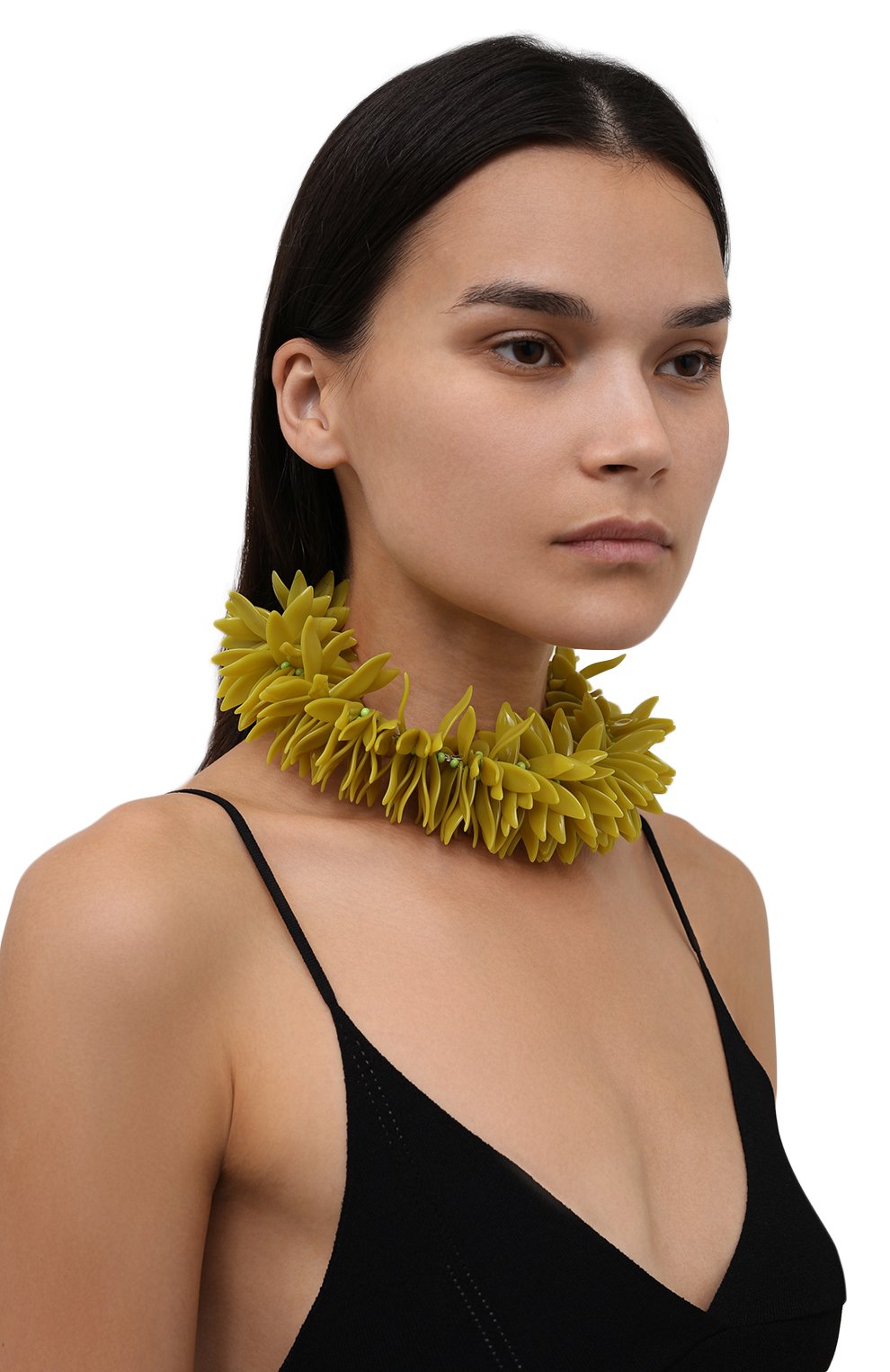 Женское колье DRIES VAN NOTEN желтого цвета, арт. 212-039108-065 | Фото 2 (Материал: Металл)