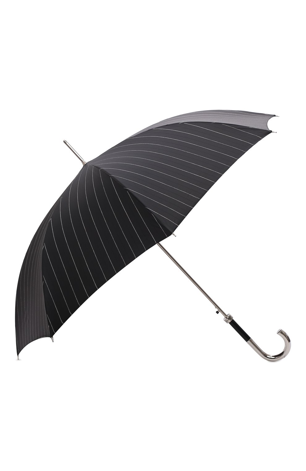 Мужской зонт-трость PASOTTI OMBRELLI черного цвета, арт. 478/RAS0 1094/1/M31 | Фото 2 (Материал: Текстиль, Синтетический материал, Металл)