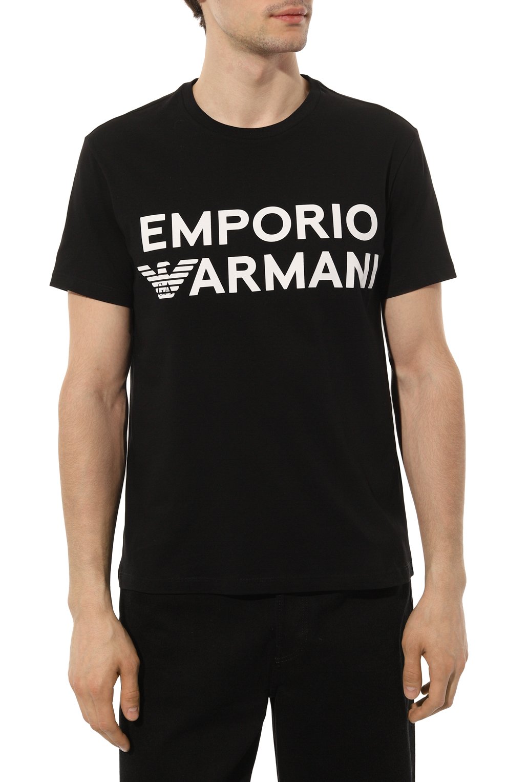 Хлопковая футболка Emporio Armani  211831/3R479 Фото 3