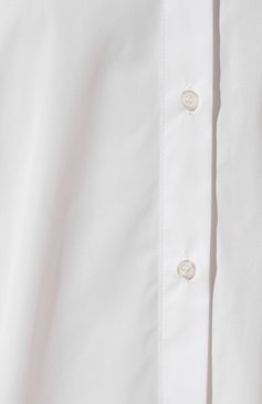 Женская рубашка NINA RICCI белого цвета, арт. 99ICT0038PL0333 | Фото 5 (Рукава: Длинные; Принт: Без принта; Женское Кросс-КТ: Рубашка-одежда; Материал внешний: Синтетический материал, Хлопок; Длина (для топов): Удлиненные; Материал сплава: Проставлено; Драгоценные камни: Проставлено; Стили: Кэжуэл)