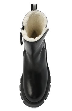 Женские кожаные ботинки PREMIATA черного цвета, арт. M5996/VITELL0 | Фото 5 (Подошва: Платформа; Материал утеплителя: Натуральный мех; Каблук высота: Низкий; Материал внутренний: Натуральная кожа; Женское Кросс-КТ: Зимние ботинки)