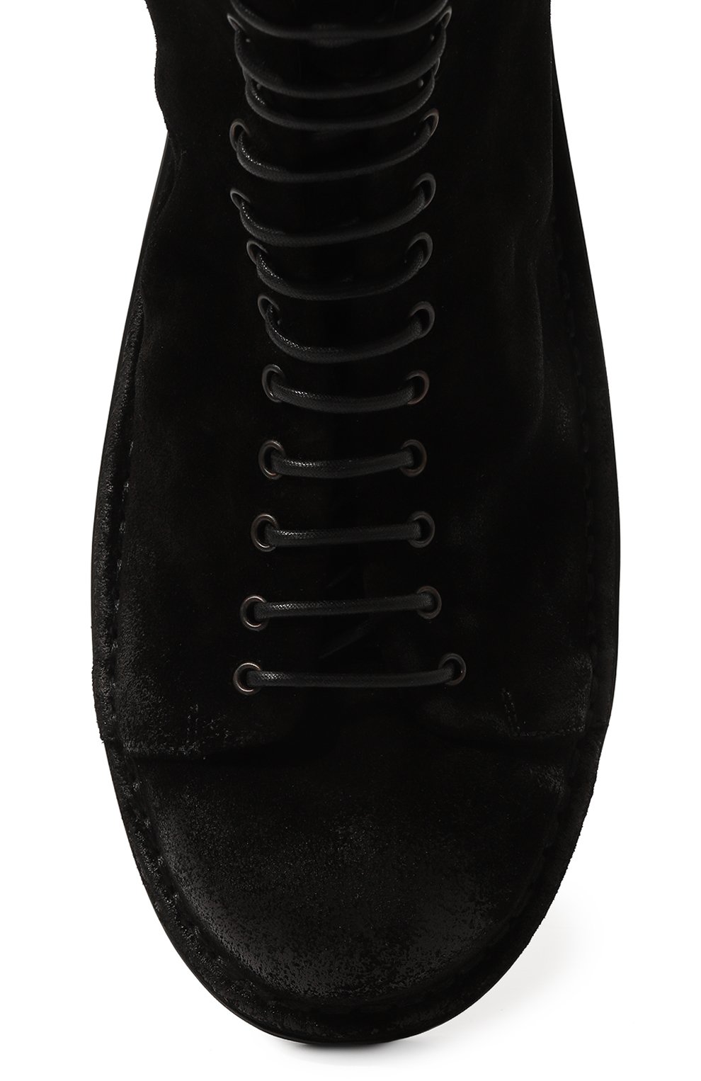 Мужские замшевые ботинки MARSELL черного цвета, арт. MMG351/186 | Фото 6 (Мужское Кросс-КТ: Ботинки-обувь; Материал внутренний: Натуральная кожа; Материал сплава: Проставлено; Материал утеплителя: Без утеплителя; Подошва: Массивная; Драгоценные камни: Проставлено; Материал внешний: Замша)