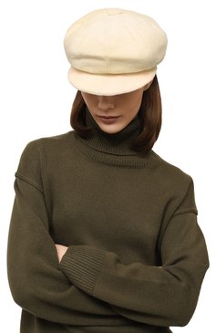 Женская кепка из меха норки KUSSENKOVV кремвого цвета, арт. 121210012425 | Фото 2 (Материал сплава: Проставлено; Нос: Не проставлено; Материал: Натуральный мех)