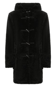 Женская дубленка SAINT LAURENT черного цвета, арт. 581116/Y7SJ2 | Фото 1 (Женское Кросс-КТ: Мех, Замша и кожа; Рукава: Длинные; Материал внешний: Натуральный мех; Длина (верхняя одежда): До середины бедра; Материал подклада: Купро; Статус проверки: Проверена категория)