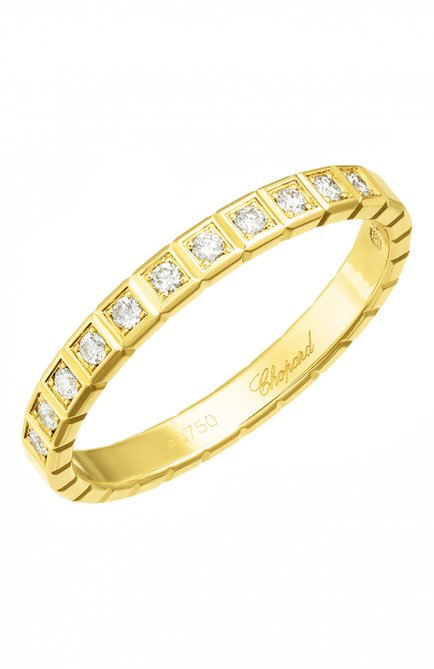 Женские кольцо CHOPARD бесцветного цвета, арт. 827702-0099 | Фото 1 (Материал сплава: Желтое золото; Драгоценные камни: Бриллианты)