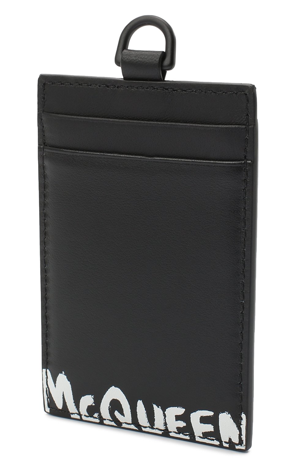 Мужской кожаный футляр для кредитных карт ALEXANDER MCQUEEN черного цвета, арт. 625527/1NT4B | Фото 6 (Материал: Натуральная кожа)