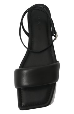Женские кожаные сандалии VIC MATIE черного цвета, арт. 1A4214D_A10U140101 | Фото 6 (Каблук высота: Низкий; Материал внутренний: Натуральная кожа; Подошва: Плоская)
