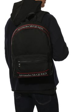Женский текстильный рюкзак metropolitan ALEXANDER MCQUEEN черного цвета, арт. 646457/1AAAJ | Фото 2 (Материал: Текстиль; Размер: large)