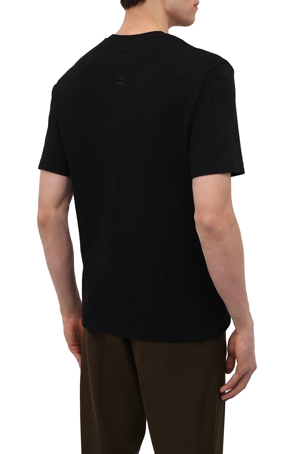 Мужская хлопковая футболка KENZO черного цвета, арт. FC55TS2074SA | Фото 4 (Рукава: Короткие; Длина (для топов): Стандартные; Принт: С принтом; Материал внешний: Хлопок; Стили: Кэжуэл)