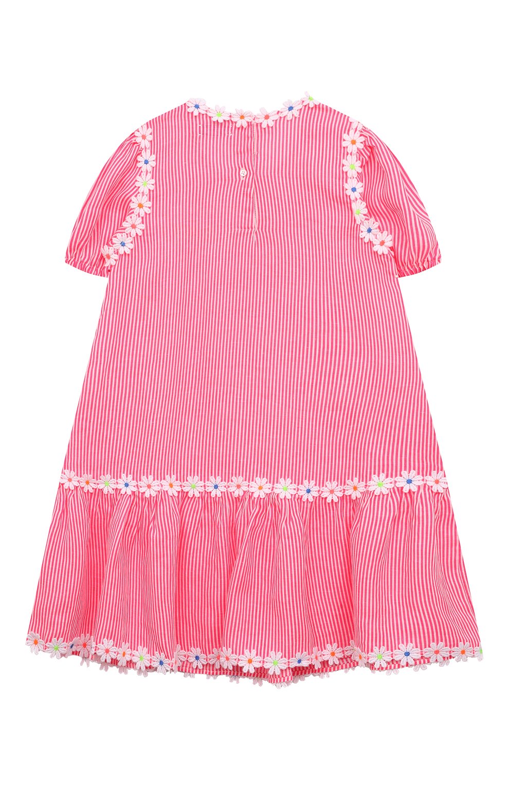 Детское хлопковое платье MC2 SAINT BARTH розового цвета, арт. STBK/DRESSY/04075D | Фото 2 (Рукава: Короткие; Случай: Повседневный; Материал сплава: Проставлено; Материал внешни й: Хлопок; Девочки Кросс-КТ: Платье-одежда; Драгоценные камни: Проставлено)