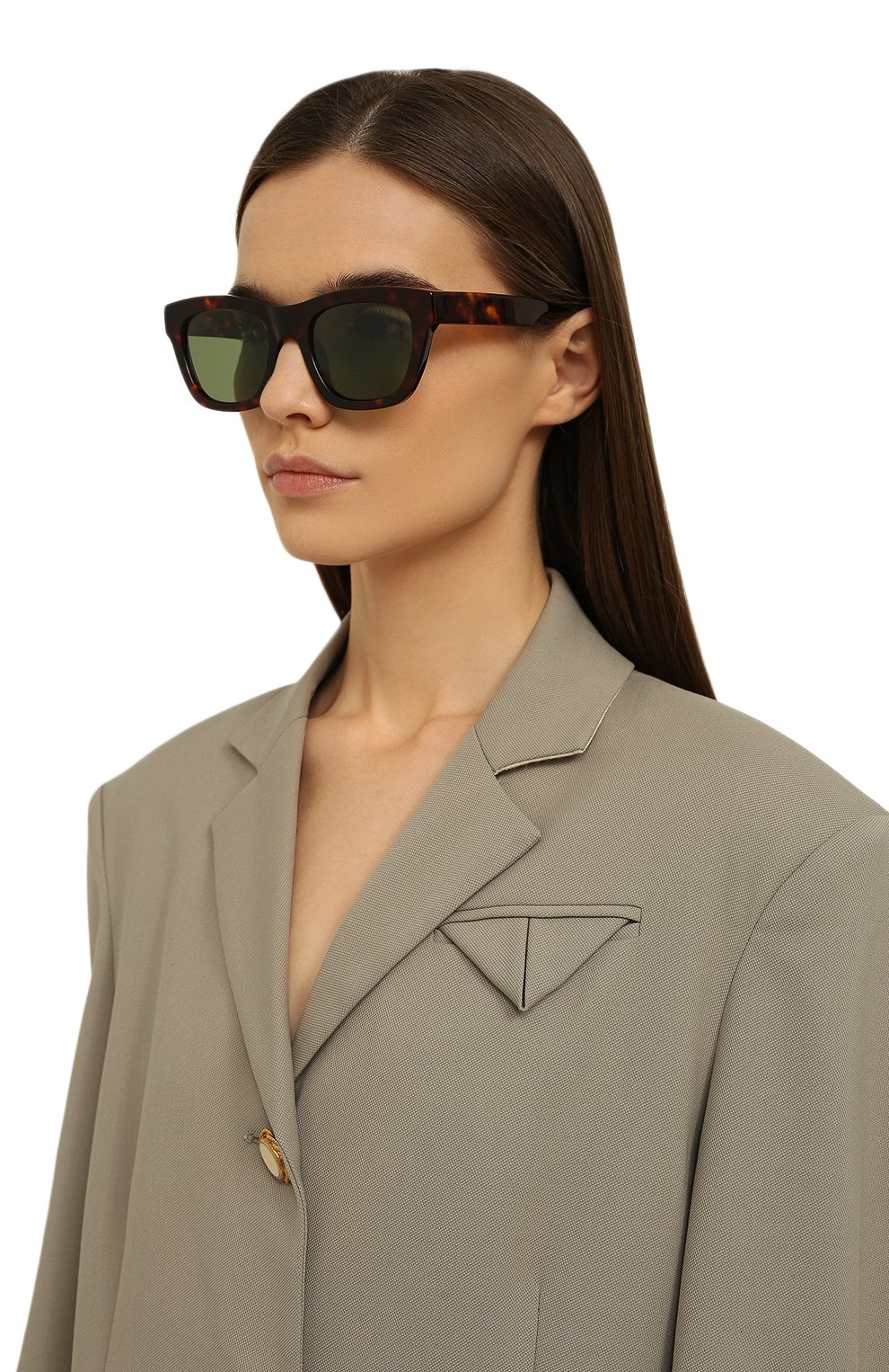 Женские солнцезащитные очки LORO PIANA темно-коричневого цвета, арт. FAL4920 | Фото 2 (Кросс-КТ: С/з-унисекс; Тип очков: С/з; Оптика Гендер: оптика-унисекс)