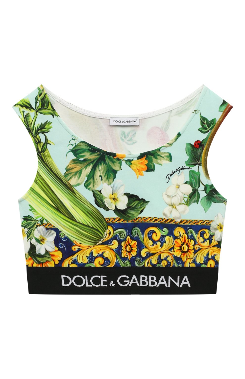 Хлопковый топ Dolce & Gabbana L5JN73/G7I0R/8-14