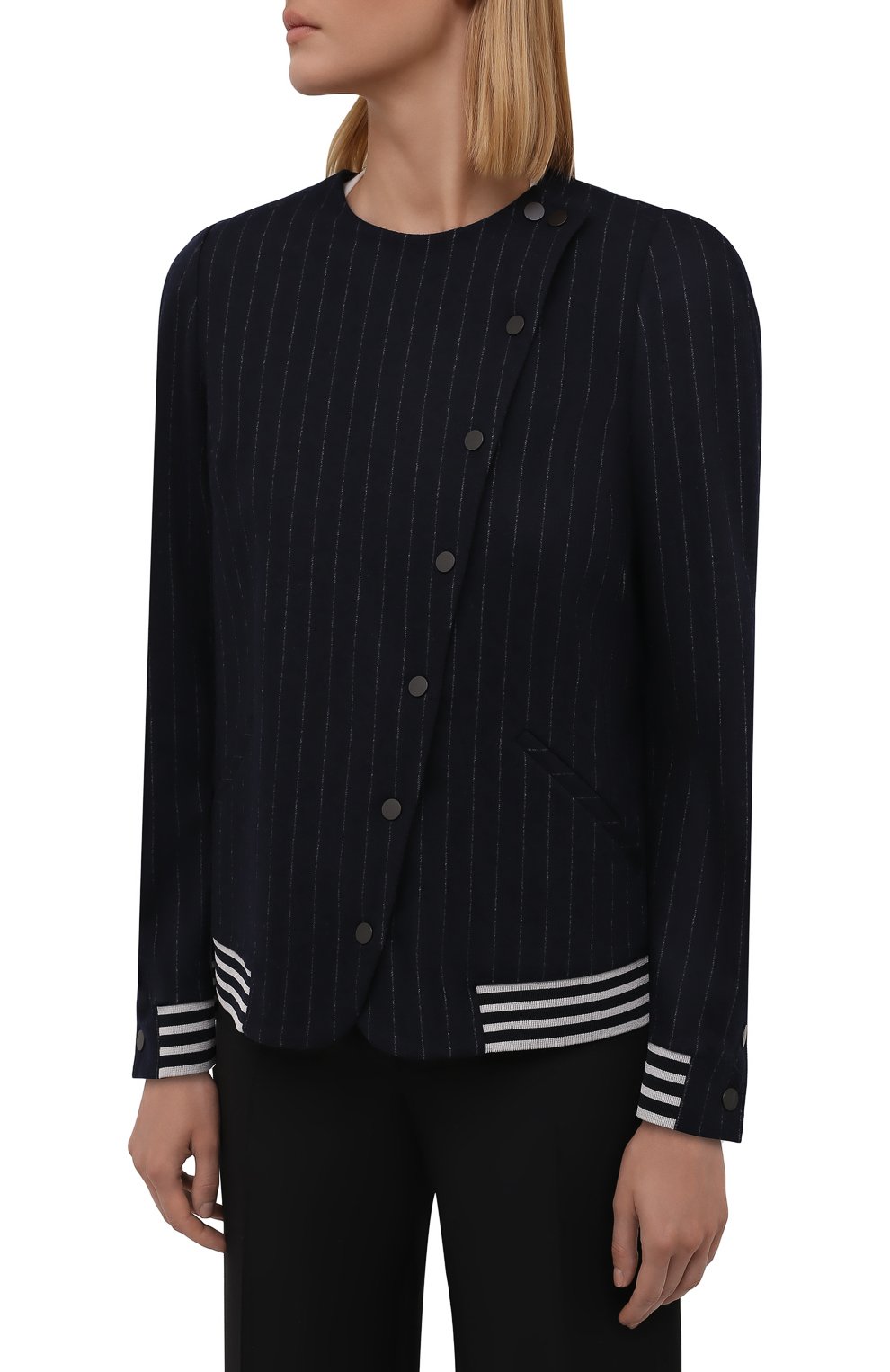 Жакет из шерсти и хлопка Giorgio Armani  6KAG53/AJDEZ Фото 3