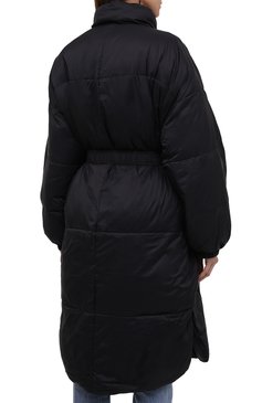 Женская утепленная куртка ISABEL MARANT ETOILE черного цвета, арт. MA0987-21A005E/DRIESTA | Фото 4 (Кросс-КТ: Куртка, Утепленный, Пуховик; Рукава: Длинные; Материал внешний: Синтетический материал; Материал сплава: Проставлено; Стили: Спорт-шик; Материал подклада: Синтетический материал; Длина (верхняя одежда): Длинные; Драгоценные камни: Проставлено)
