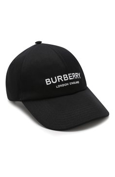 Женская хлопковая бейсболка BURBERRY черного цвета, арт. 8010635 | Фото 1 (Материал: Текстиль, Хлопок; Статус проверки: Проверено, Проверена категория)