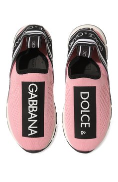 Мужского кроссовки DOLCE & GABBANA розового цвета, арт. D10723/AH677/29-36 | Фото 4 (Стили: Гранж; Региональные ограничения белый список (Axapta Mercury): RU)