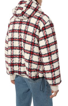 Женская куртка GUCCI красного цвета, арт. 663281 ZAGLK | Фото 4 (Кросс-КТ: Куртка; Рукава: Длинные; Материал внешний: Синтетический материал; Материал сплава: Проставлено; Драгоценные камни: Проставлено; Длина (верхняя одежда): Короткие; Стили: Кэжуэл)