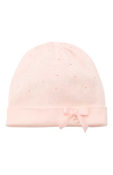Детского хлопковая шапка IL TRENINO светло-розового цвета, арт. 21 5350 | Фото 1 (Материал: Хлопок, Текстиль; Региональные ограничения белый список (Axapta Mercury): RU)