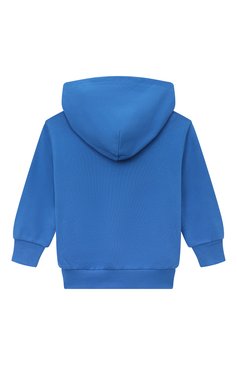 Детский хлопковое худи DIESEL синего цвета, арт. J01115/KYAU6 | Фото 2 (Рукава: Длинные; Мальчики Кросс-КТ: Худи-одежда; Материал сплава: Проставлено; Материал внешний: Хлопок; Драгоценные камни: Проставлено)