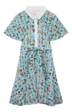 Детское платье из вискозы BURBERRY голубого цвета, арт. 8038344 | Фото 1 (Рукава: Короткие; Случай: Повседневный; Региональные ограничения белый список (Axapta Mercury): RU; Материал внешний: Вискоза; Девочки Кросс-КТ: Платье-одежда; Материал подклада: Купро; Ростовка одежда: 10 - 11 лет | 140 - 146см, 12 лет | 152 см, 16 лет | 164 см, 3 года | 98 см, 4 года | 104 см, 6 лет | 116 см, 8 лет | 128 см)