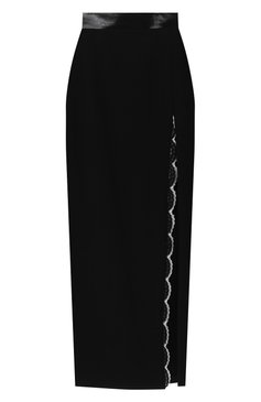 Женская юбка ULYANA SERGEENKO черного цвета, арт. GNM003SS20P (0003р20) | Фото 1 (Женское Кросс-КТ: Юбка-одежда; Длина Ж (юбки, платья, шорты): Миди; Материал внешний: Вискоза)