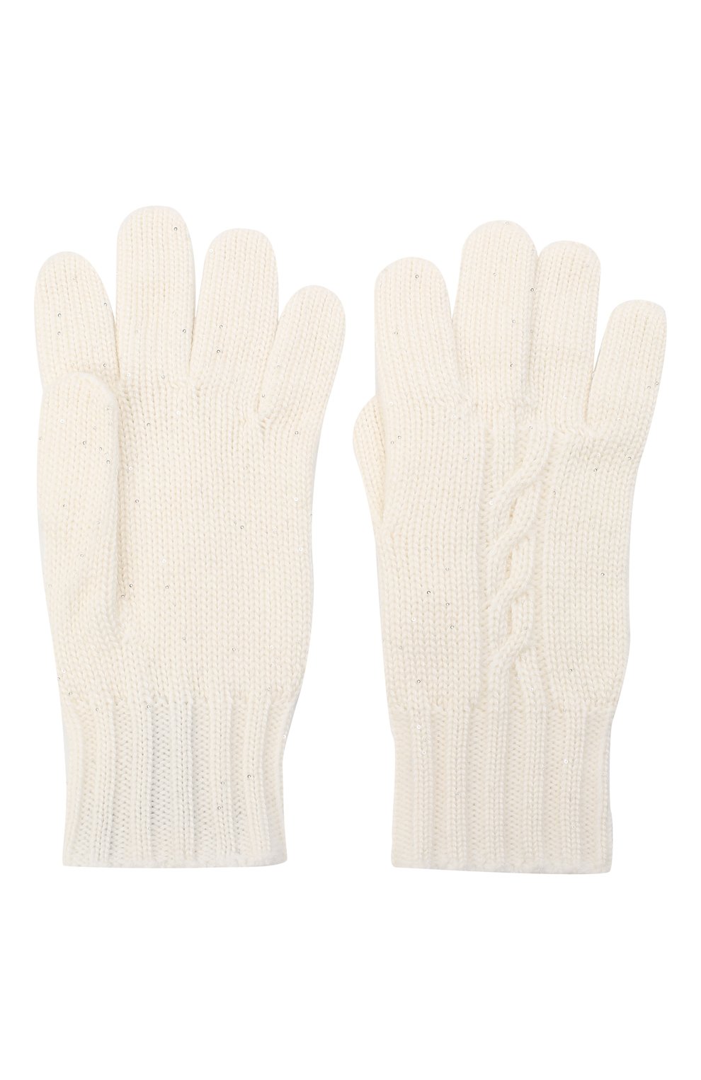 Детские перчатки из кашемира и шелка LORO PIANA белого цвета, арт. FAL4479 | Фото 2 (Материал: Текстиль, Кашемир, Шерсть; Региональные ограничения белый список (Axapta Mercury): RU)