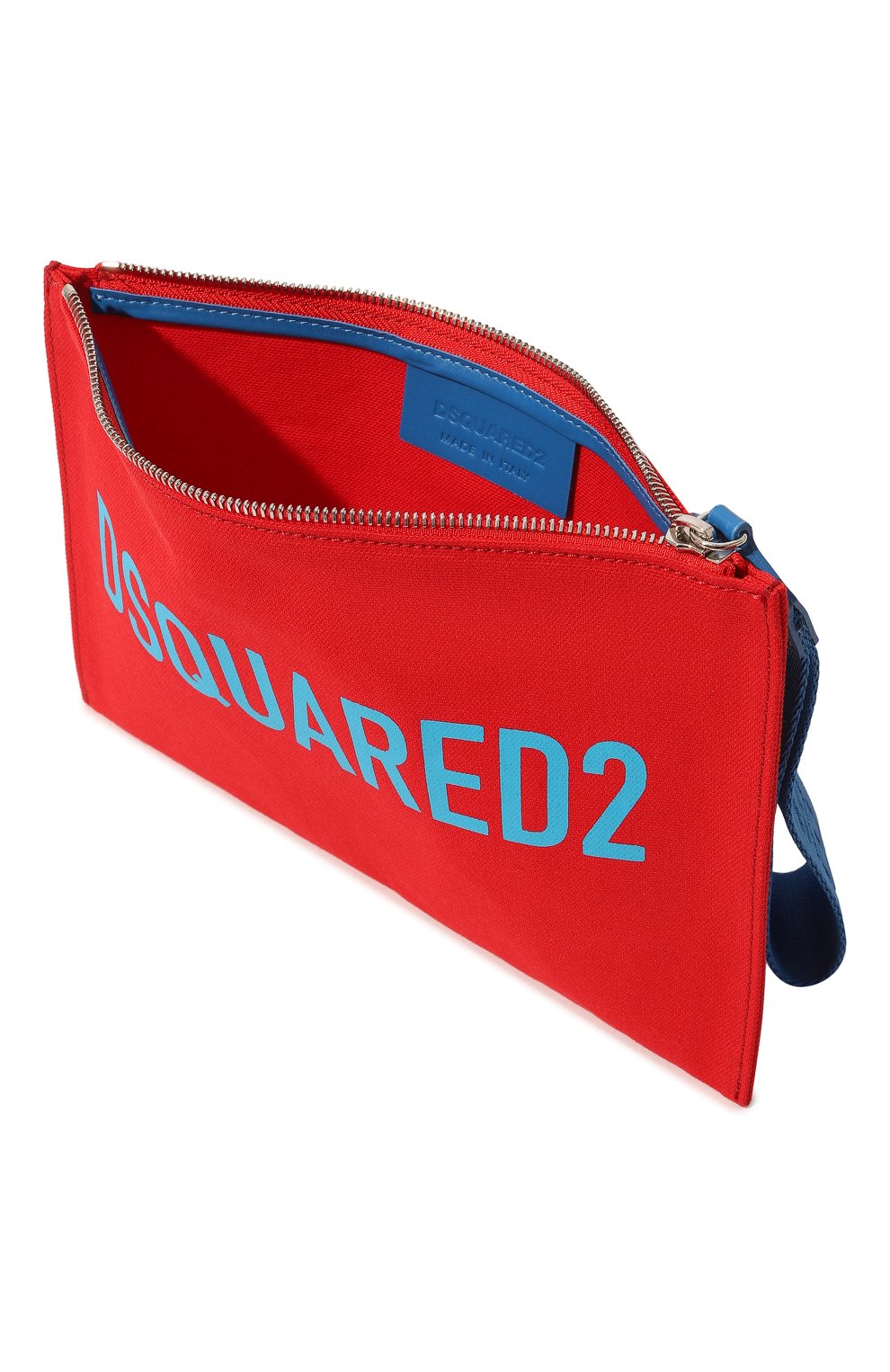 Женский сумка DSQUARED2 красного цвета, арт. P0W0049 00306190 | Фото 4 (Размер: medium; Женское Кросс-КТ: Клатч-клатчи; Материал: Текстиль)