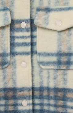 Детская шерстяная куртка-рубашка AFTER LABEL синего цвета, арт. 344100033/6A-8A | Фото 3 (Материал внешний: Шерсть, Синтетический материал; Рукава: Длинные; Материал сплава: Проставлено; Материал подклада: Синтетический материал; Драгоценные камни: Проставлено)
